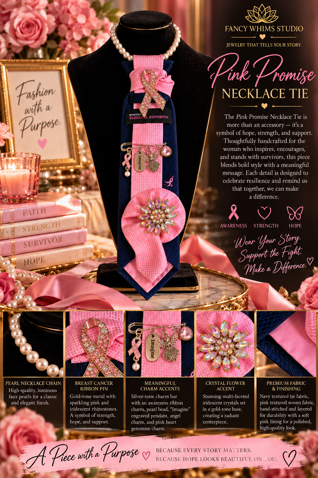 Pink Promise Necklace Tie