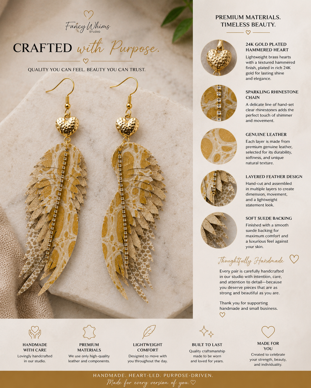 Golden Whisper Earrings