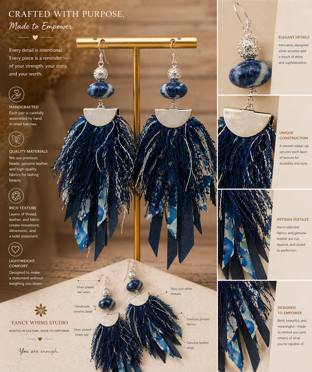 Midnight Muse Fringe Earrings