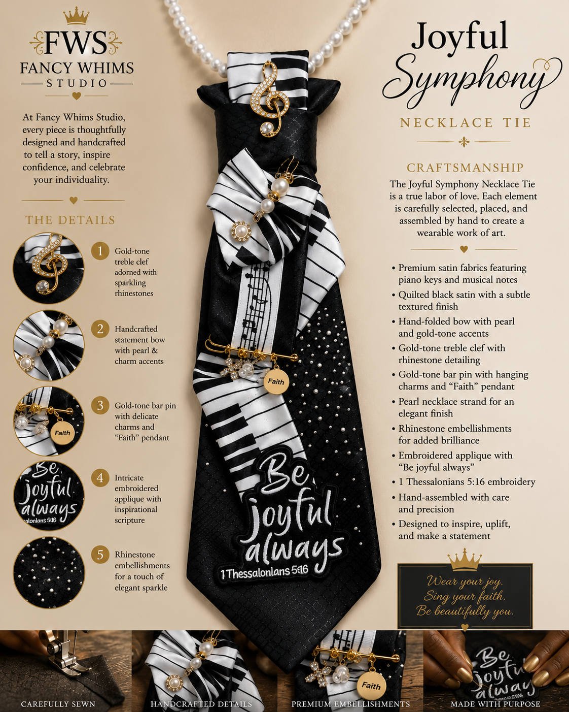 Joyful Symphony Necklace Tie