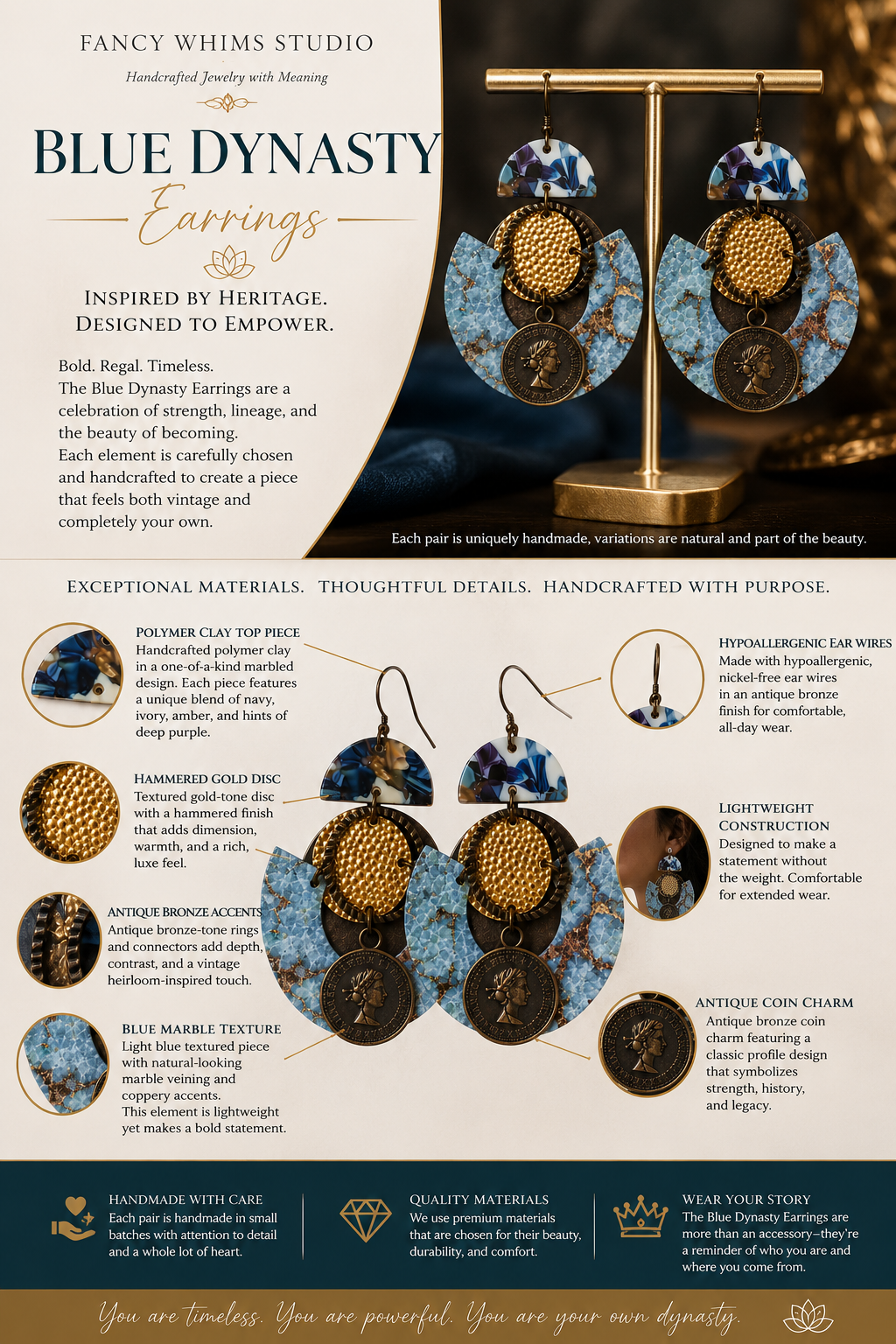 Blue Dynasty Earrings
