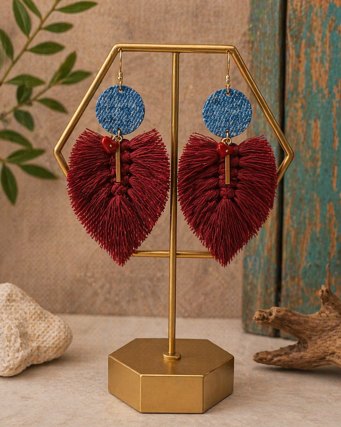 Crimson Heart Earrings
