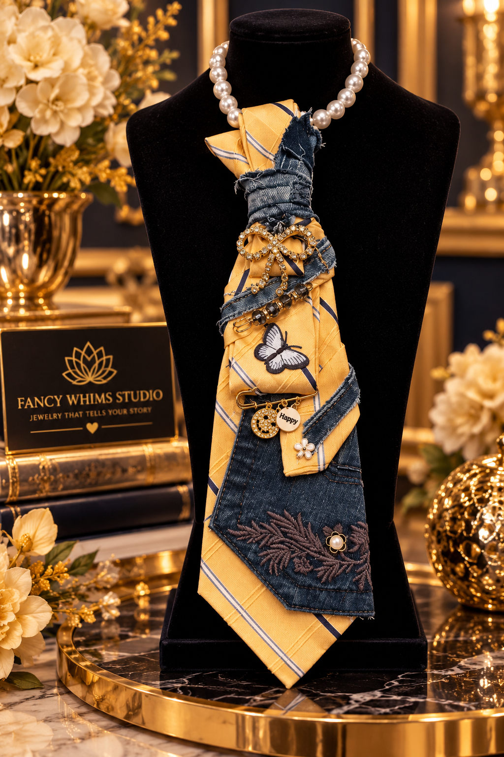 Golden Whimsy Necklace Tie