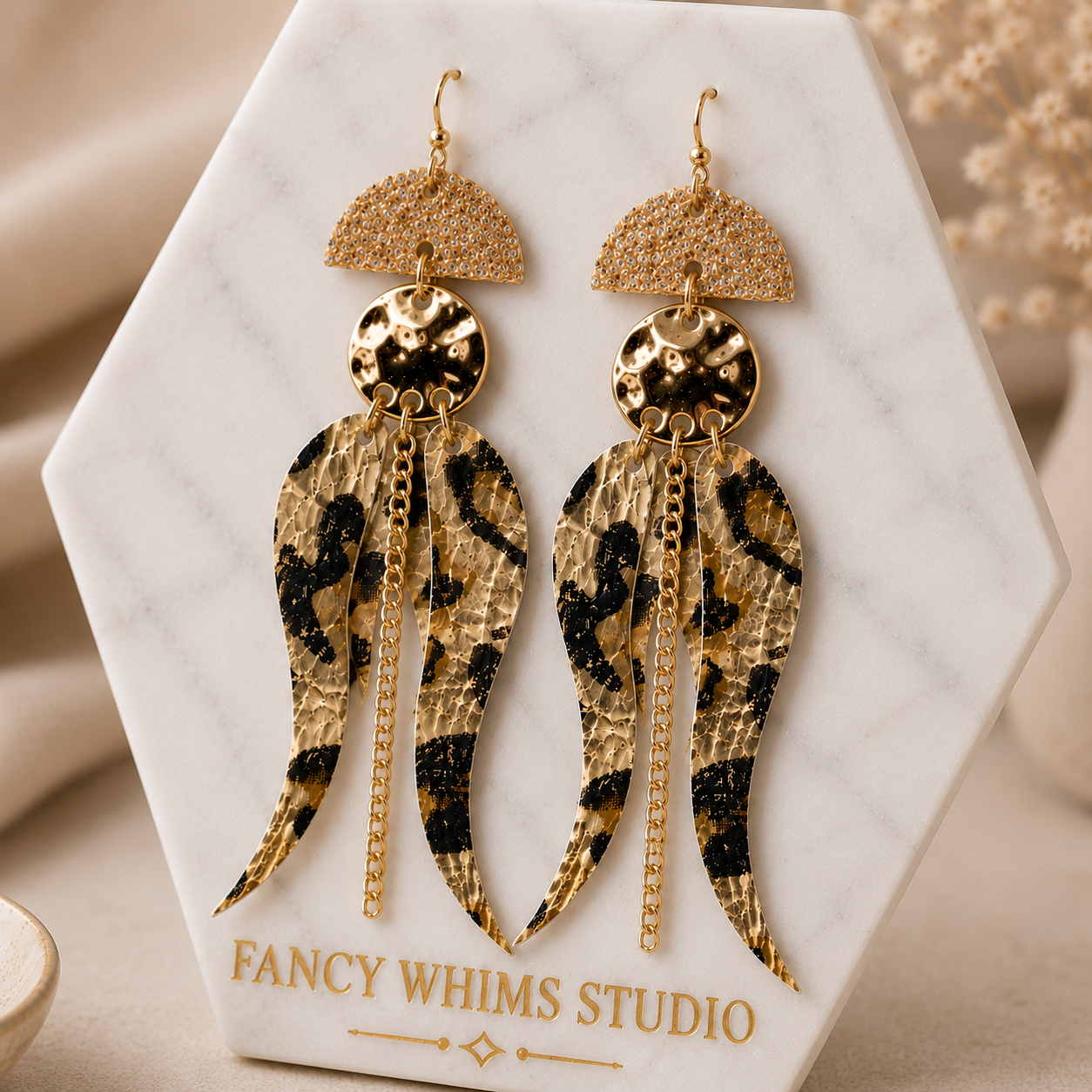 Golden Flame Earrings