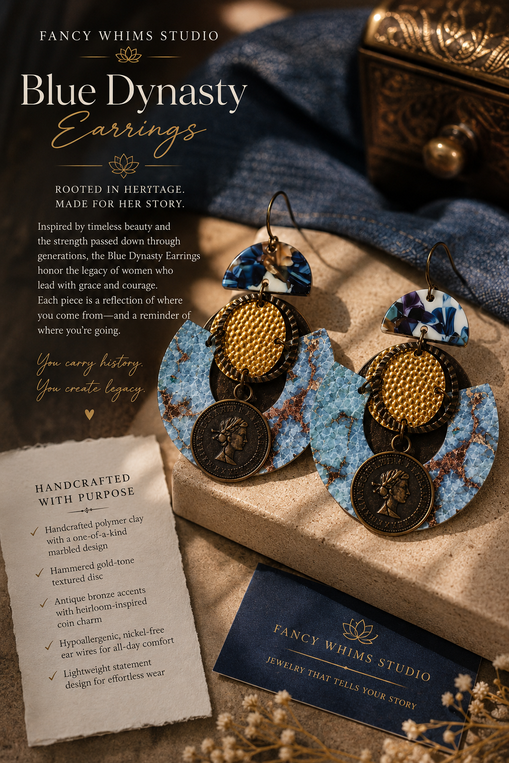 Blue Dynasty Earrings