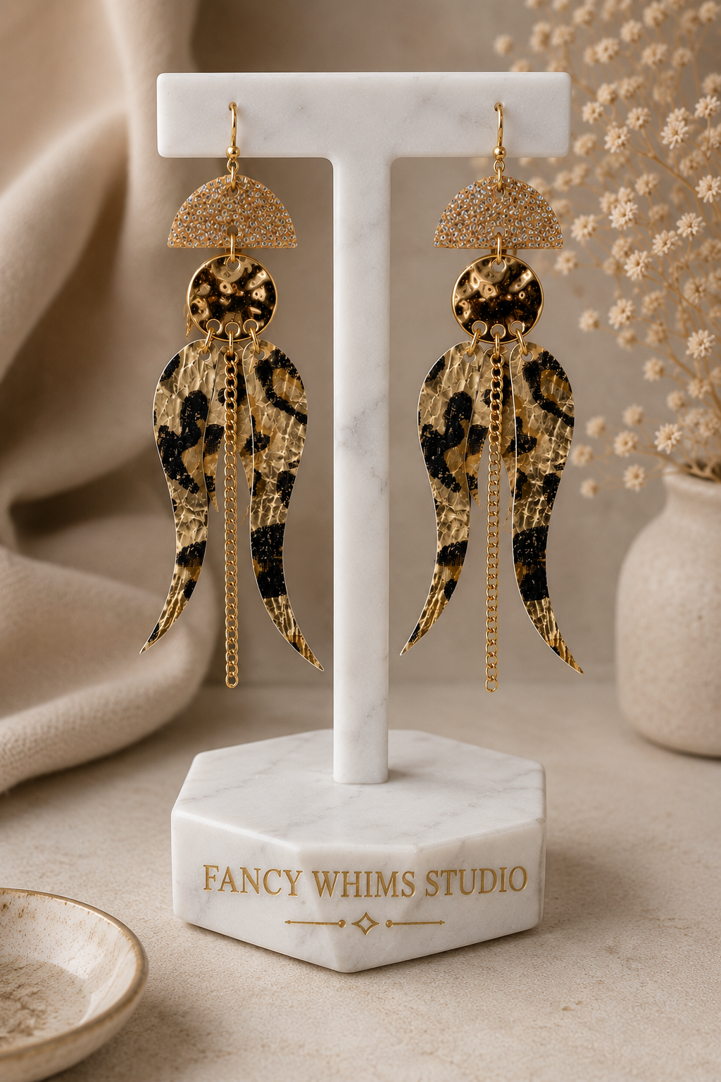 Golden Flame Earrings
