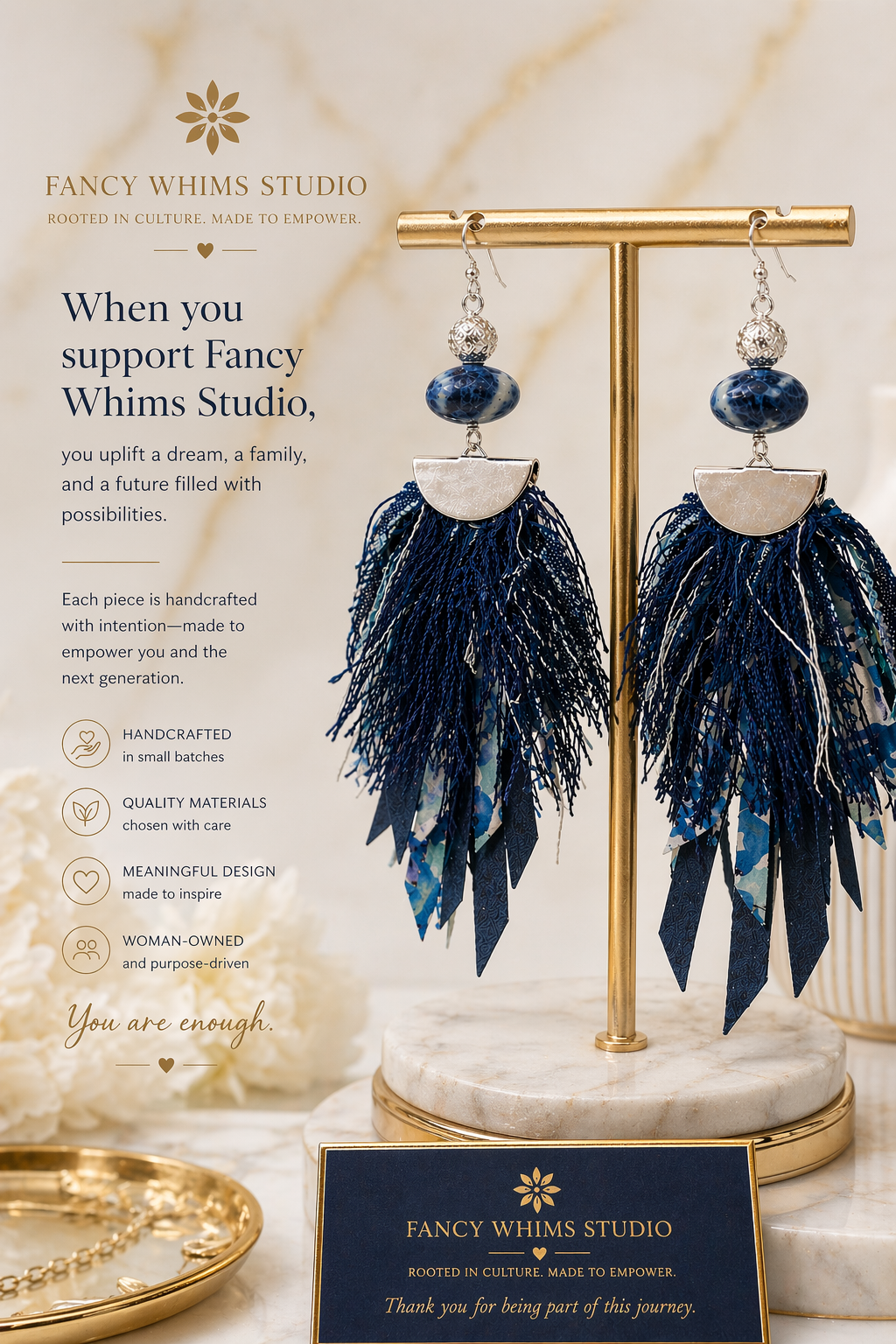 Midnight Muse Fringe Earrings
