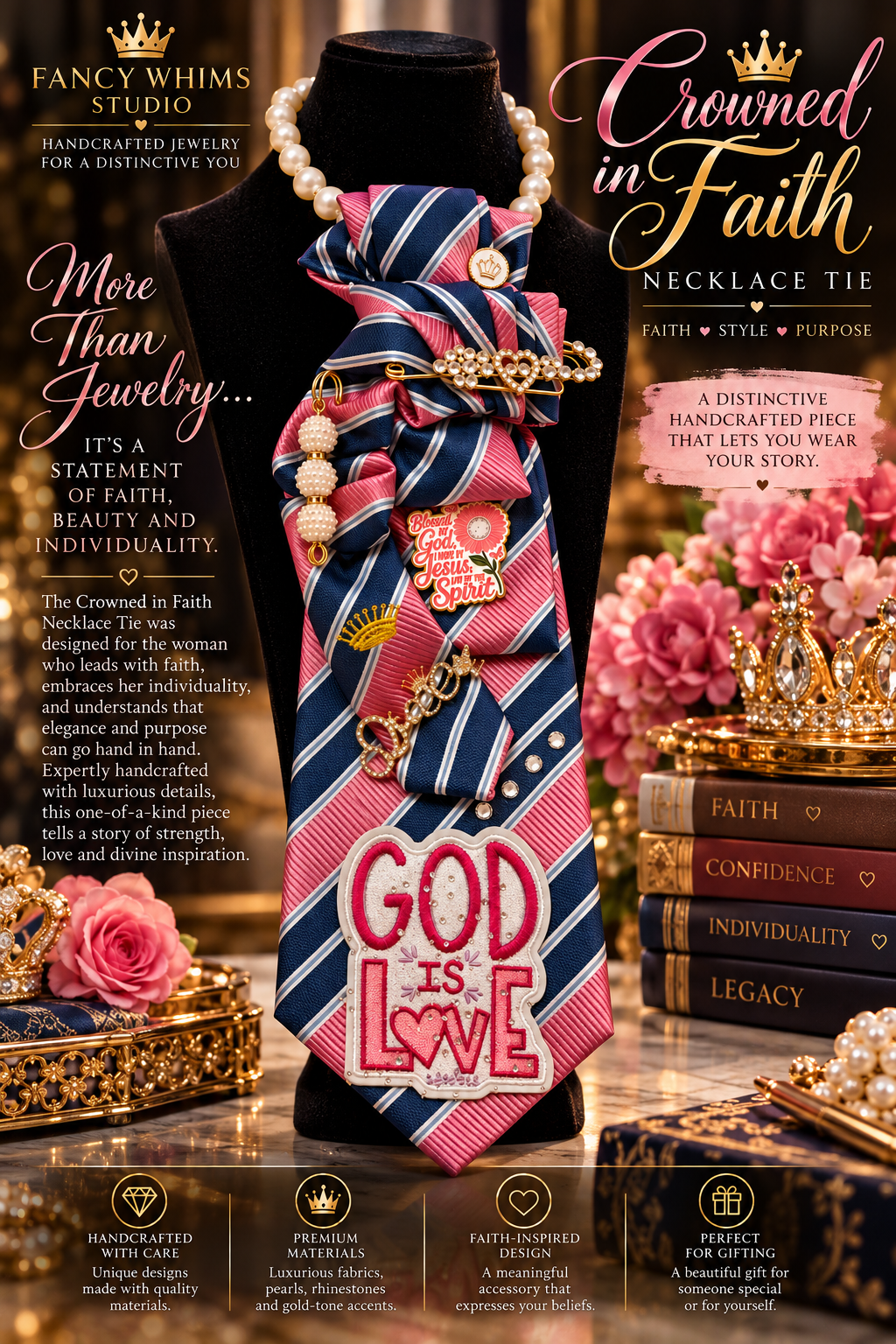 Crowned in Faith Necklace Tie