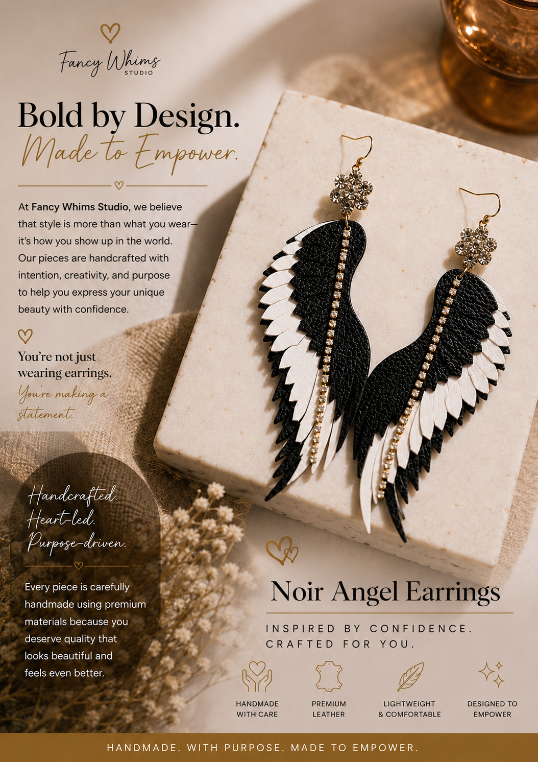 Noir Angel Earrings