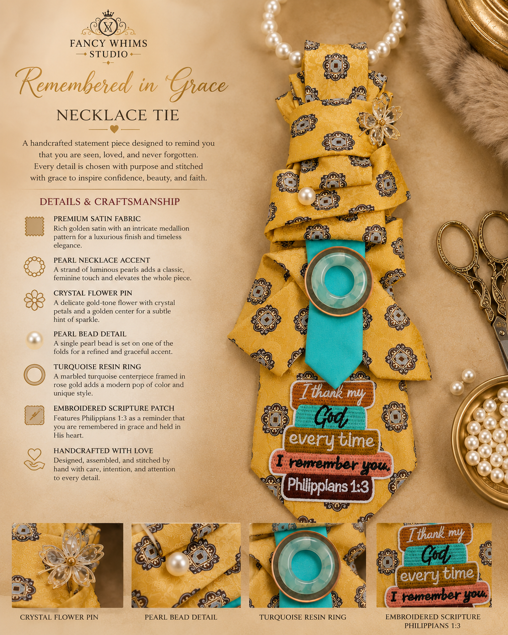 Remembered in Grace Necklace Tie