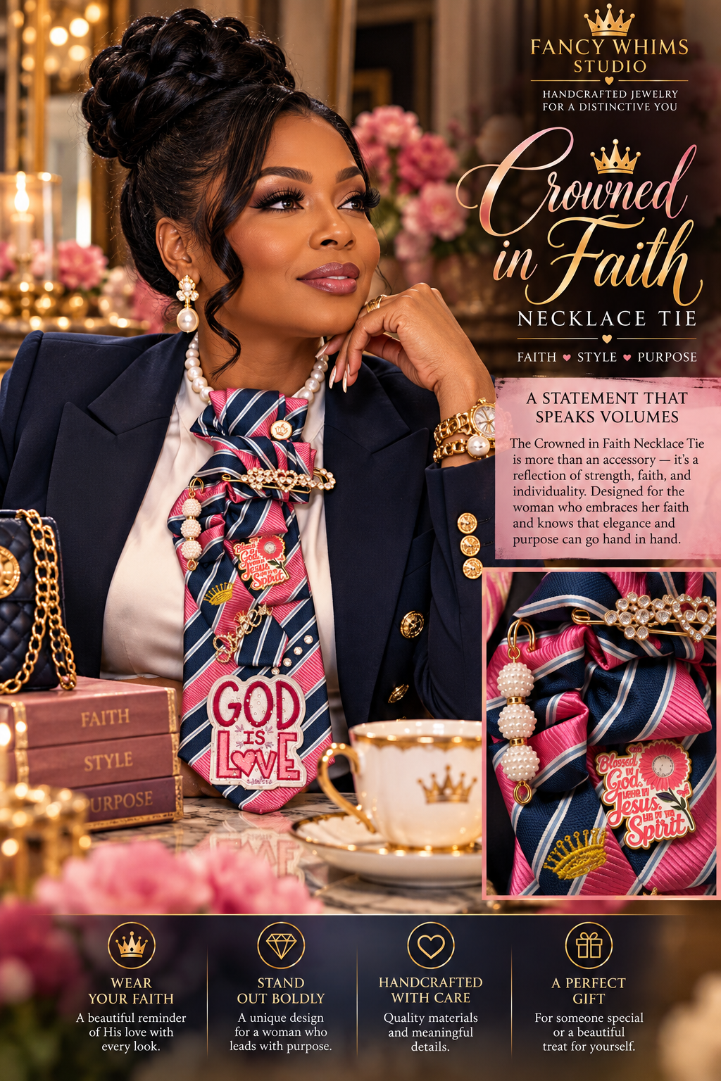 Crowned in Faith Necklace Tie