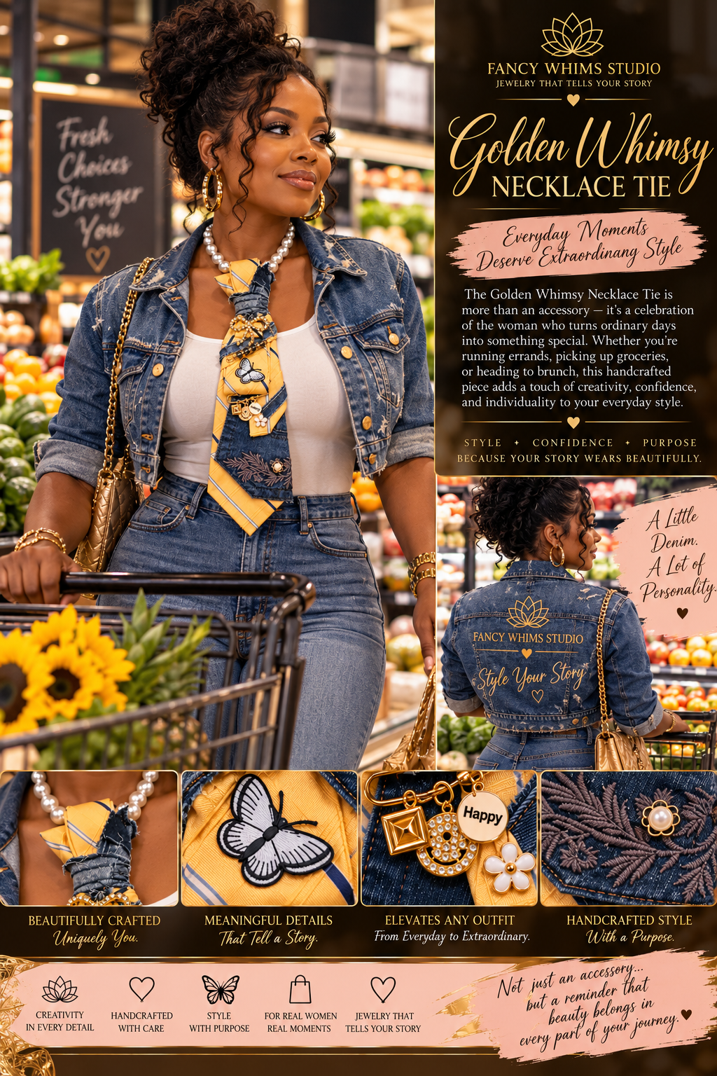 Golden Whimsy Necklace Tie