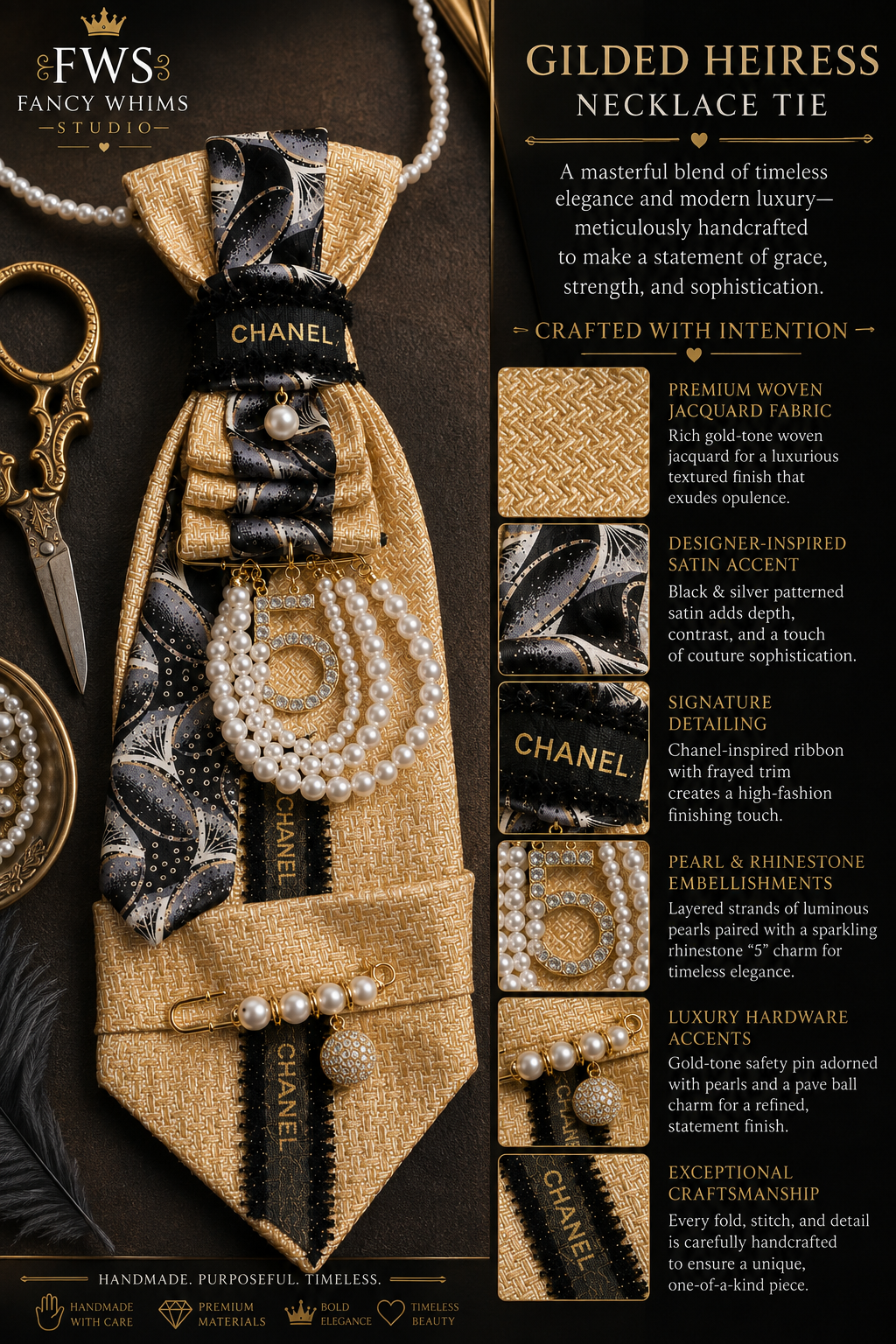 Gilded Heiress Necklace Tie