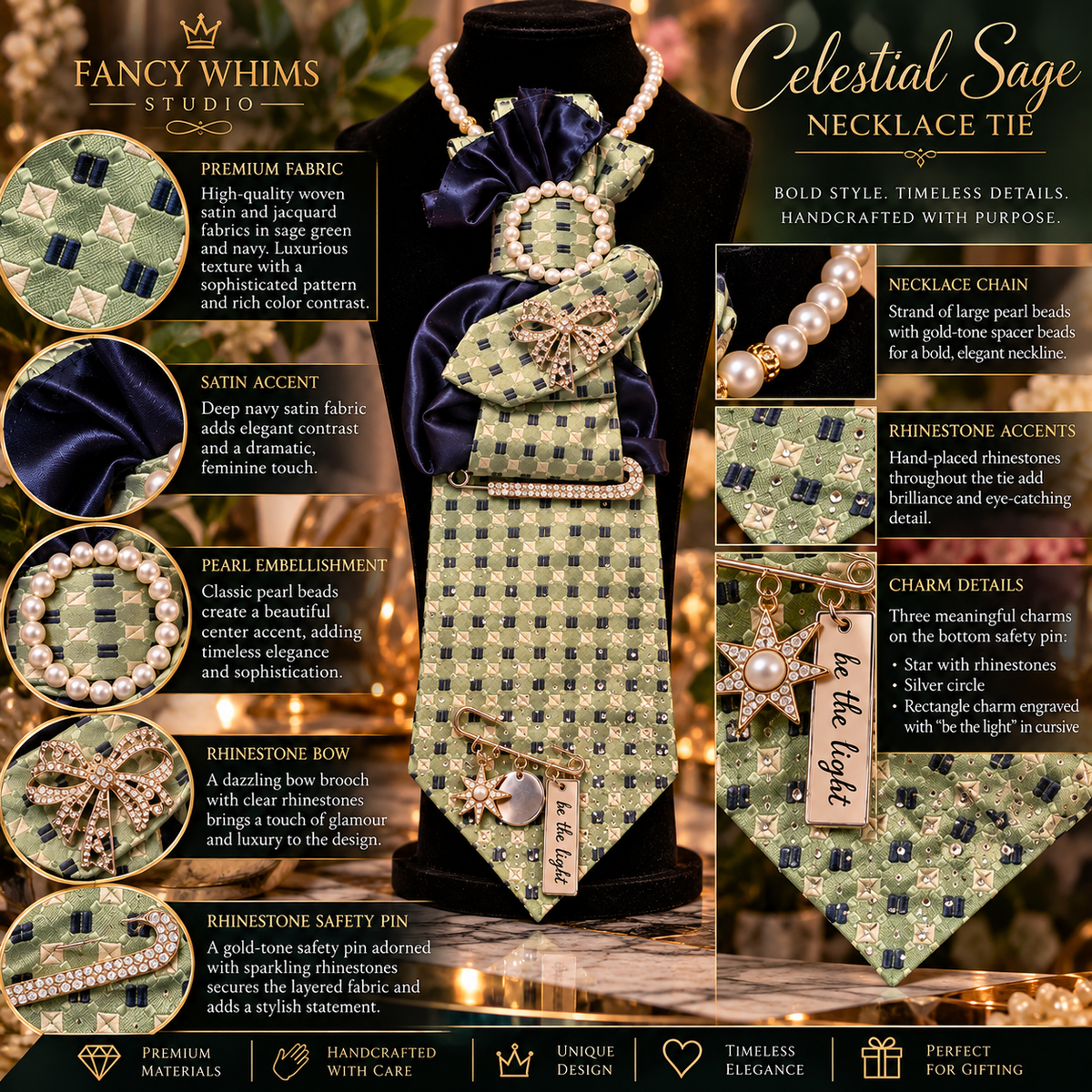 Celestial Sage Necklace Tie
