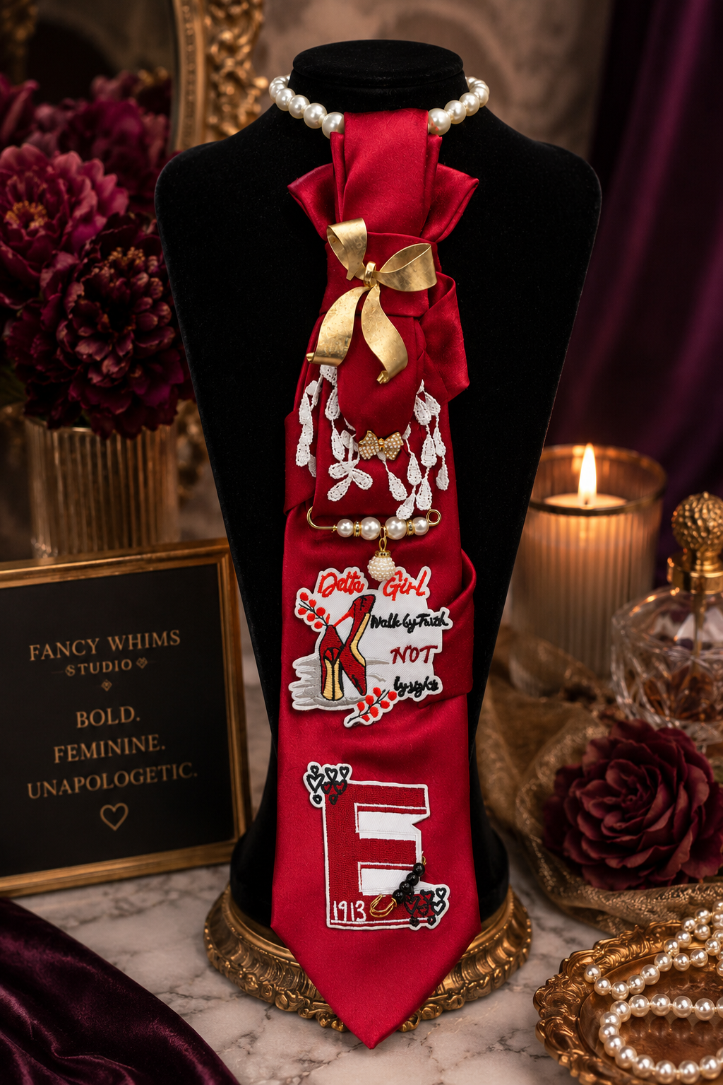 Ruby Reign Necklace Tie