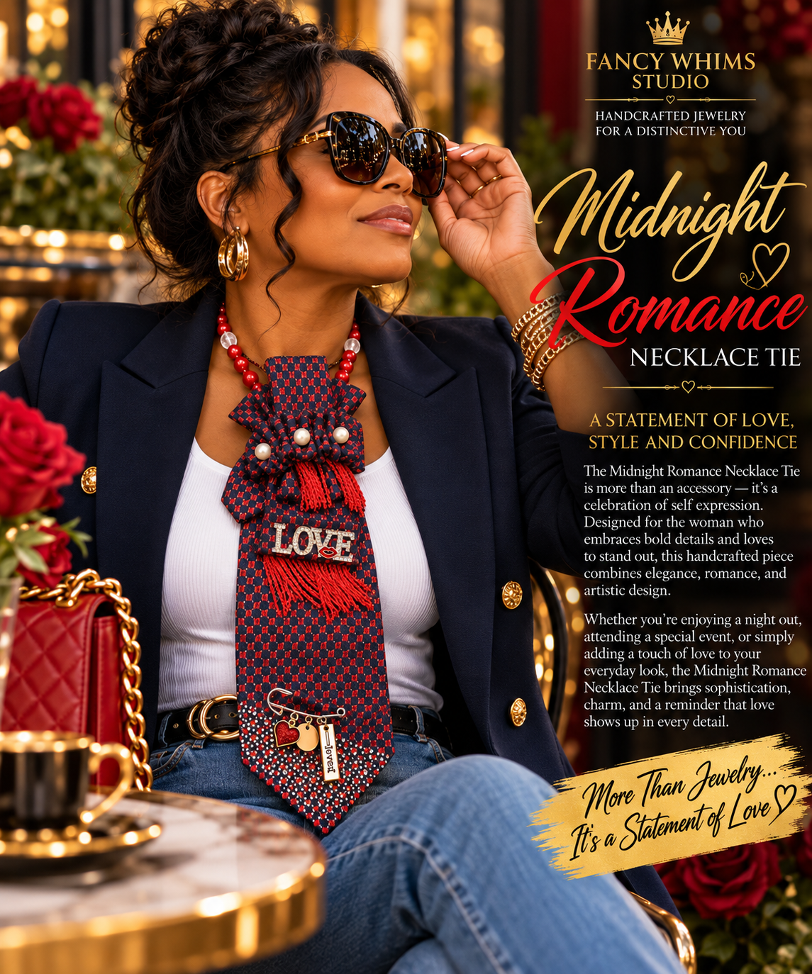 Midnight Romance Necklace Tie