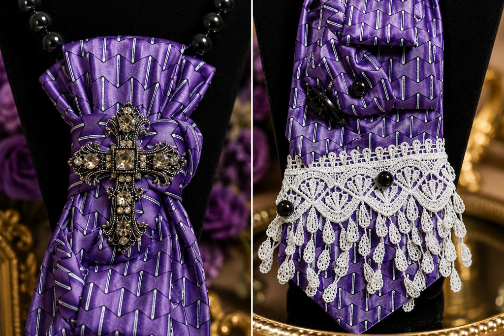 Amethyst Crown Necklace Tie