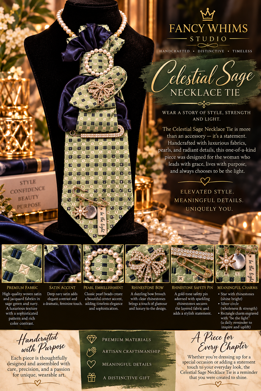 Celestial Sage Necklace Tie