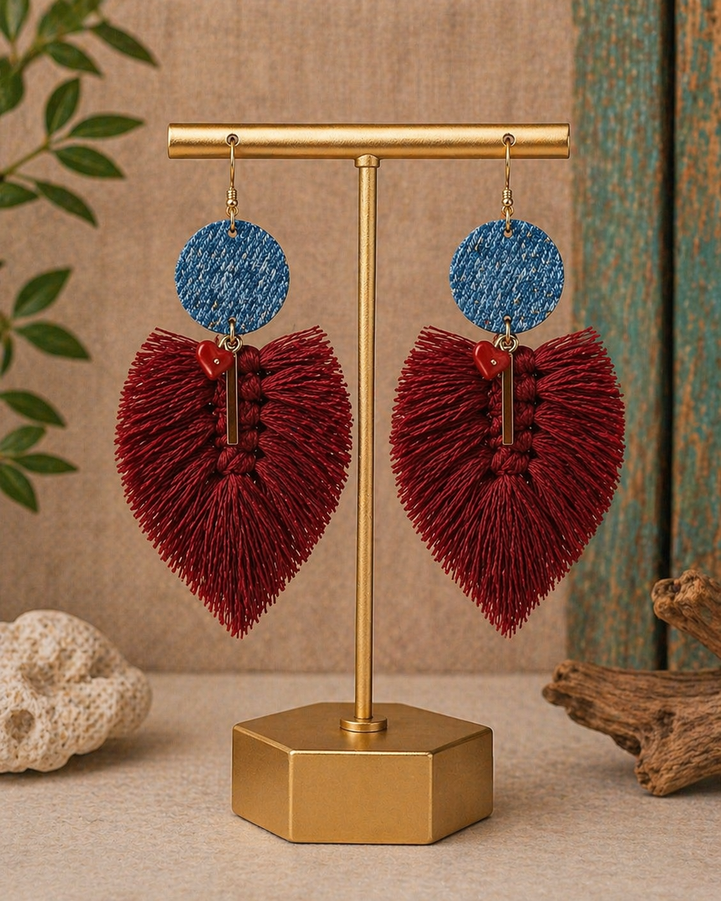 Crimson Heart Earrings