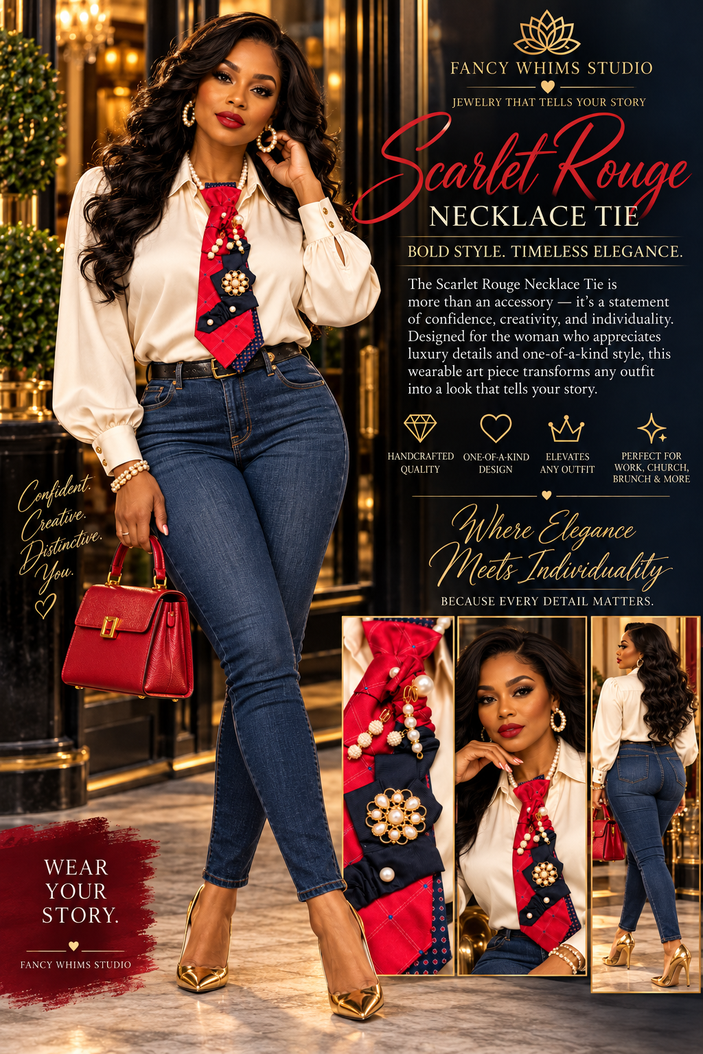 Scarlet Rouge Necklace Tie