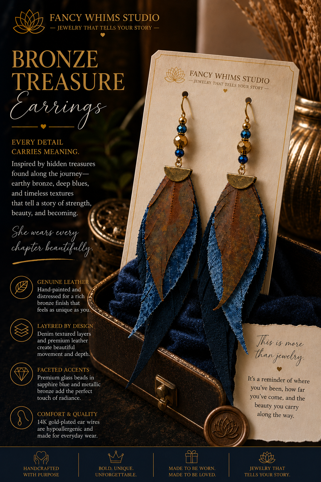Bronze Treasure Earrings