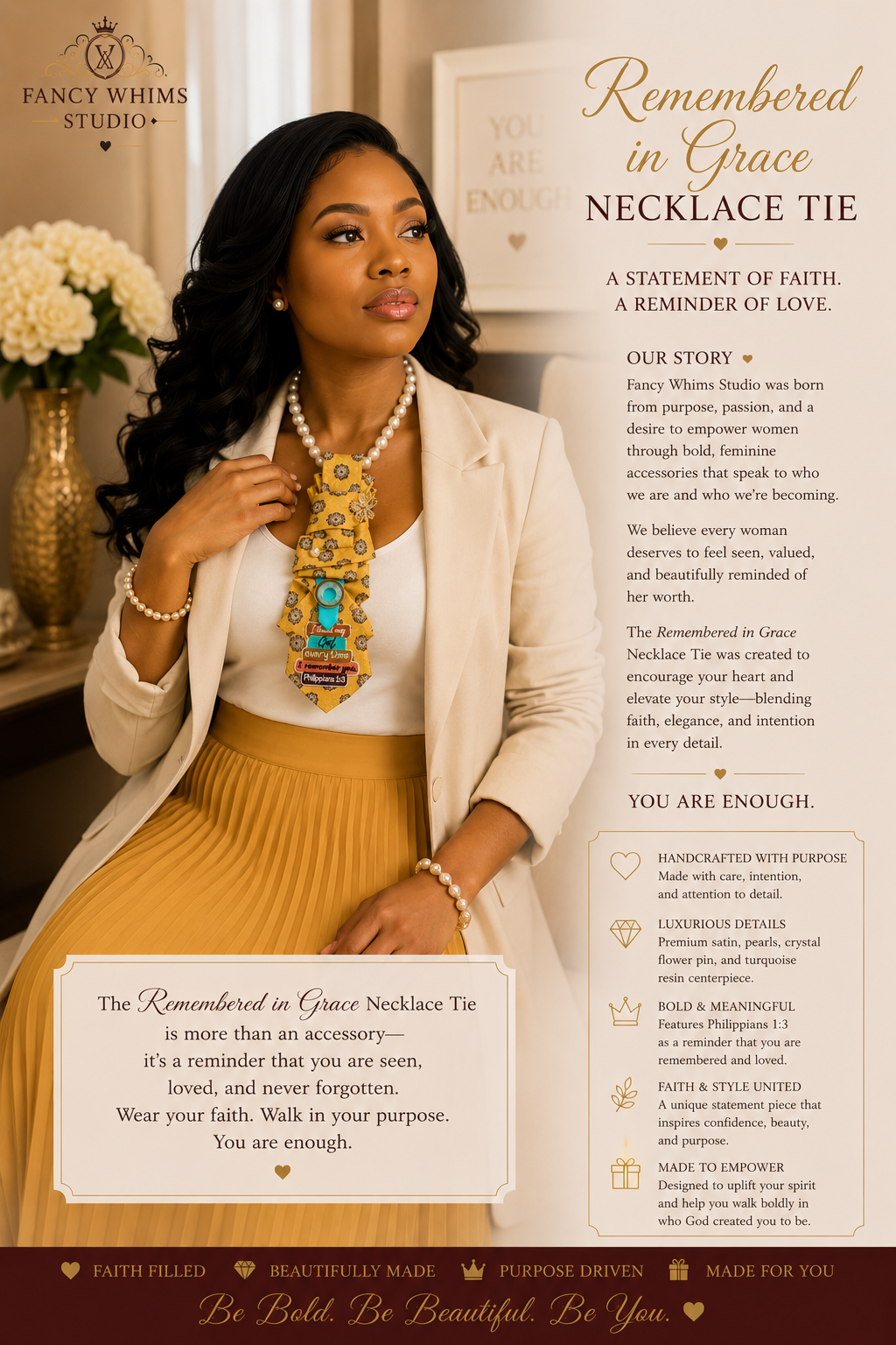 Remembered in Grace Necklace Tie