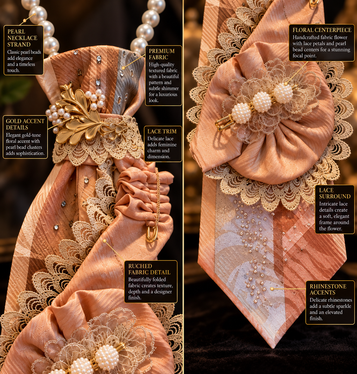 Pearl Blossom Necklace Tie