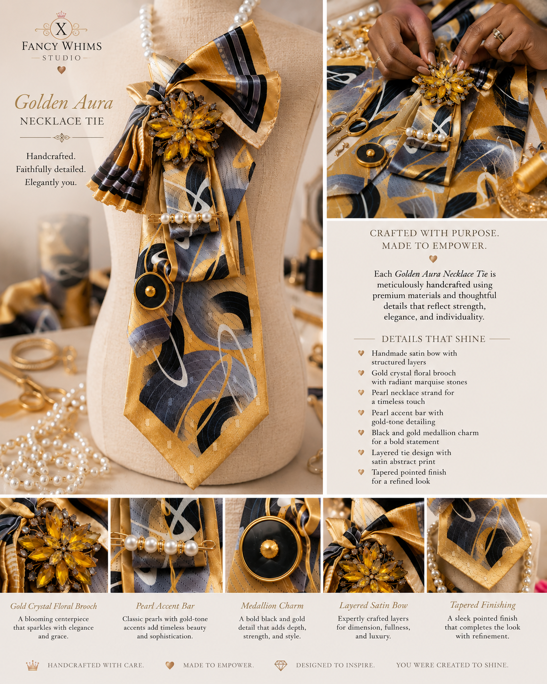 Golden Aura Necklace Tie