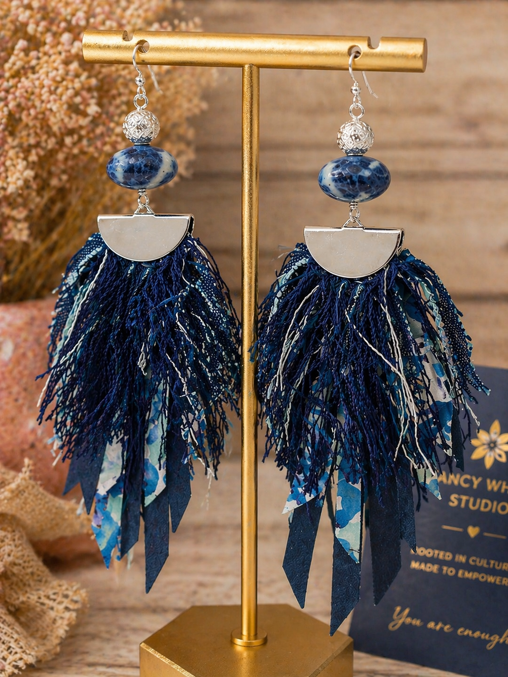 Midnight Muse Fringe Earrings