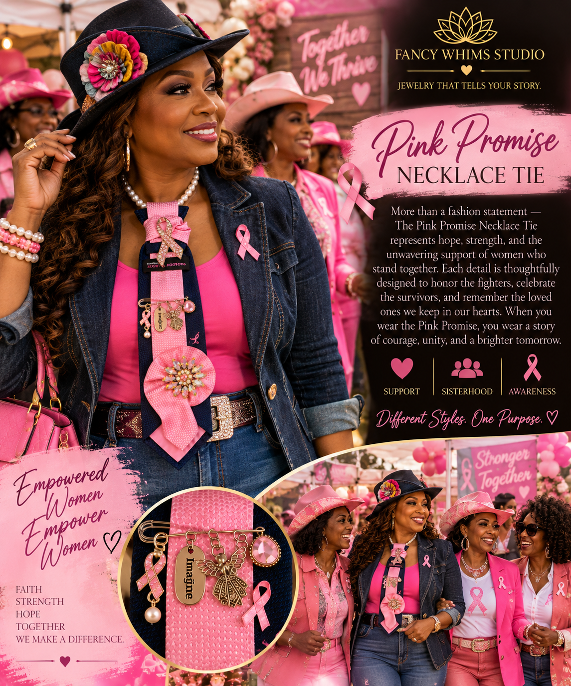 Pink Promise Necklace Tie