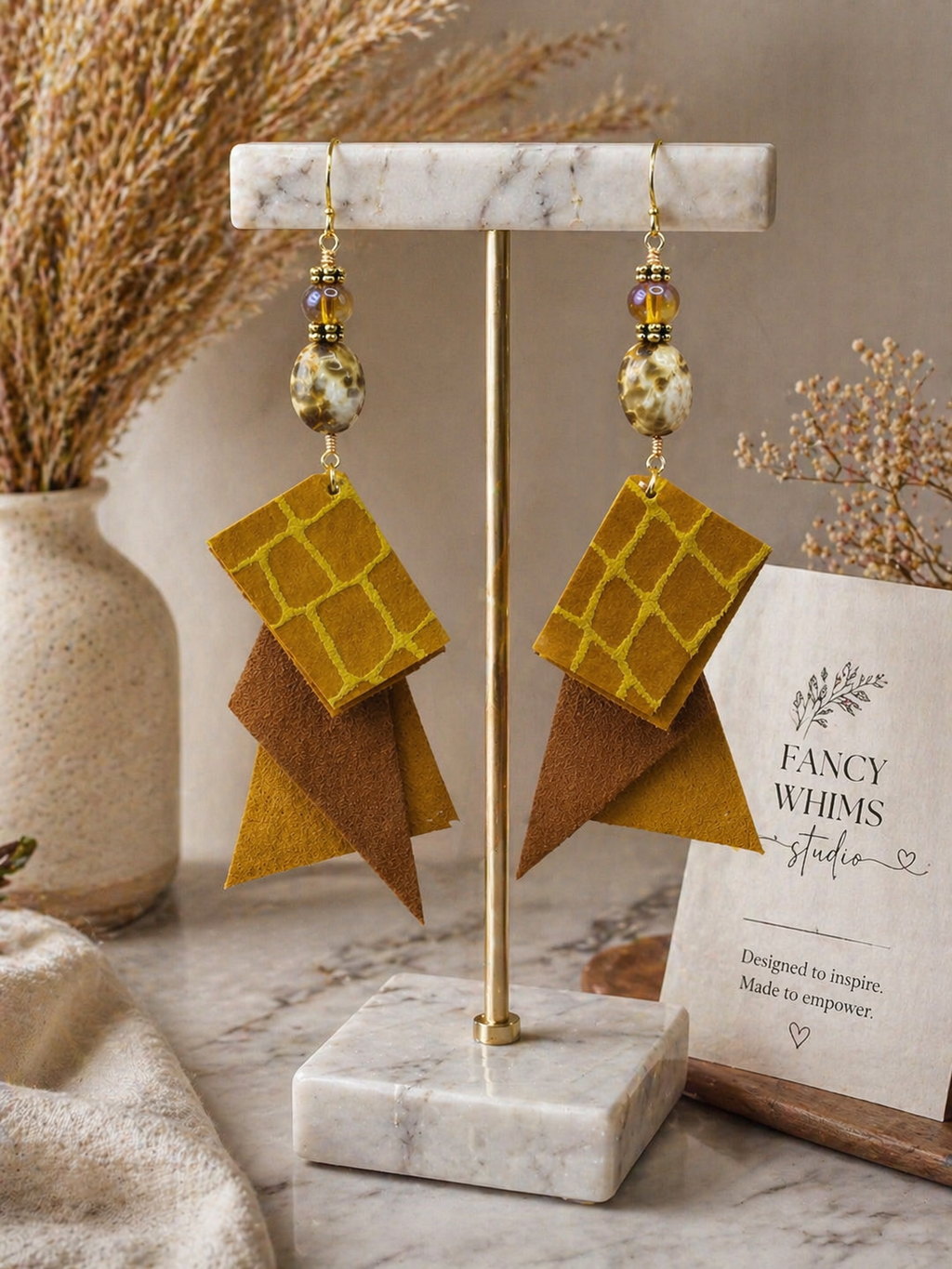 Amber Earth Earrings