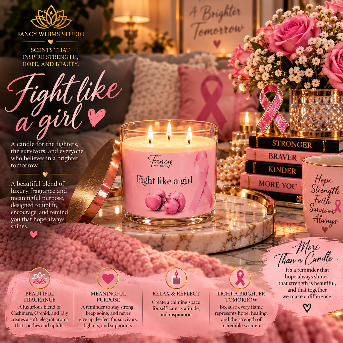 Fight Like a Girl Candle