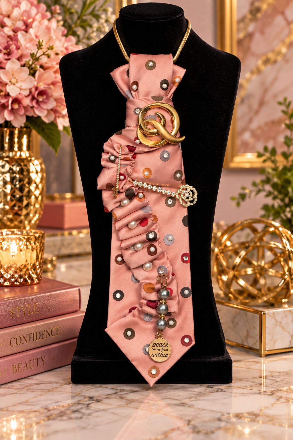 Serene Rose Necklace Tie