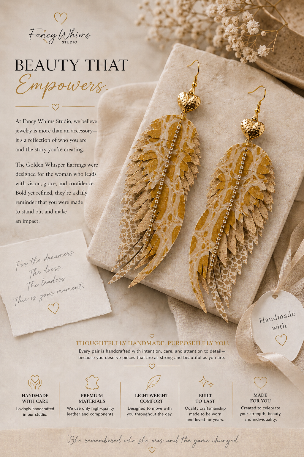 Golden Whisper Earrings