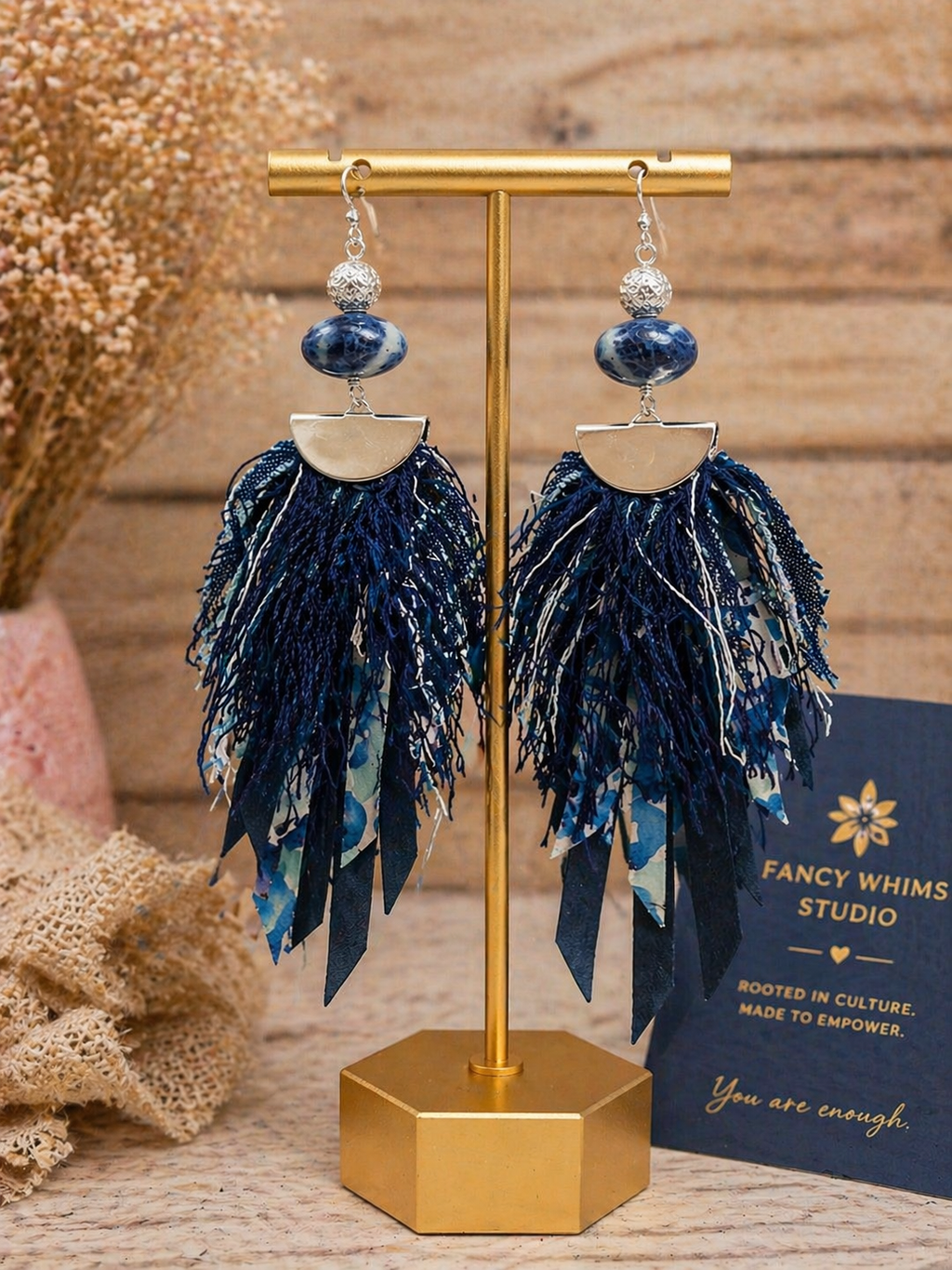 Midnight Muse Fringe Earrings