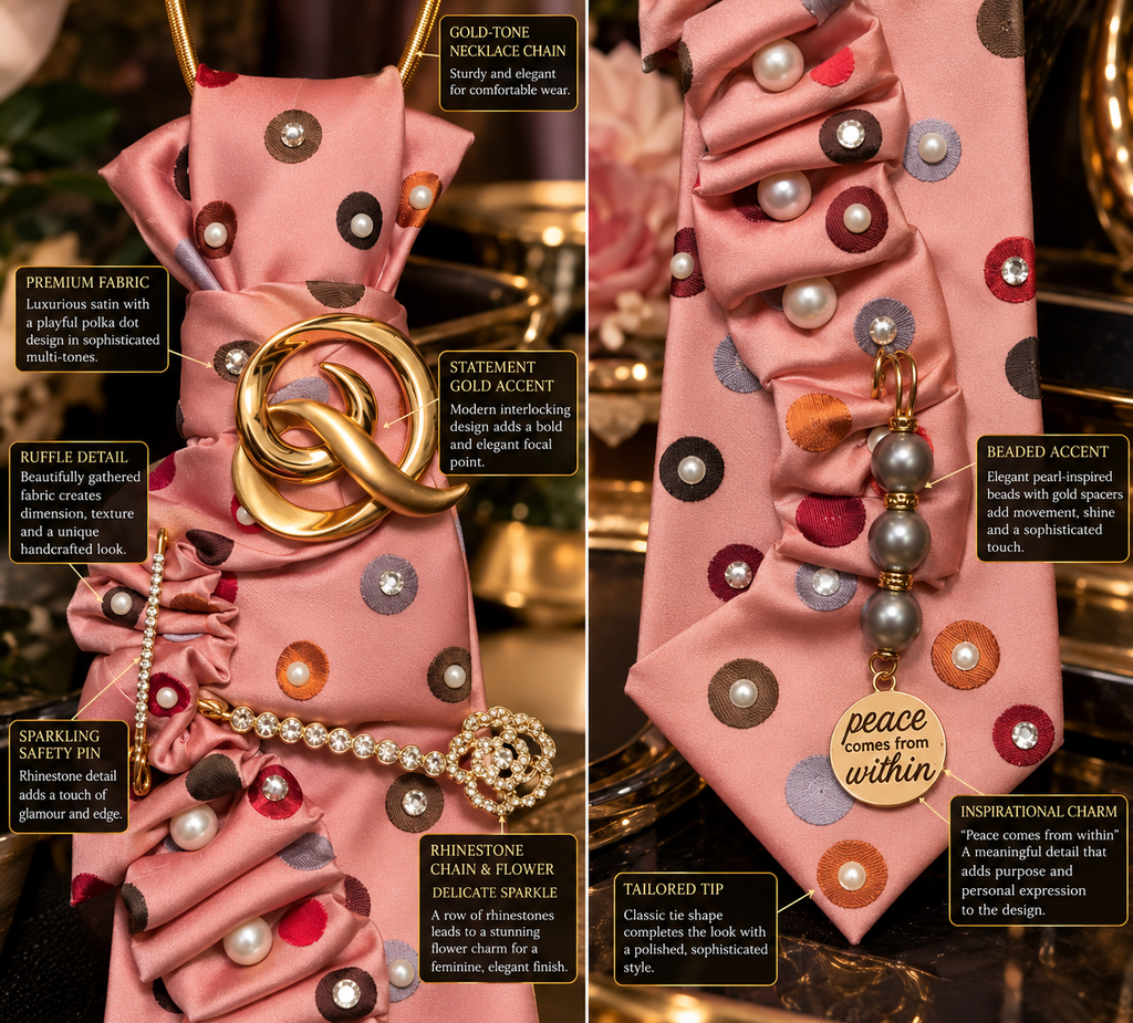 Serene Rose Necklace Tie