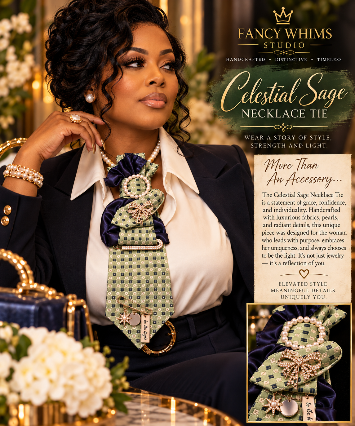 Celestial Sage Necklace Tie