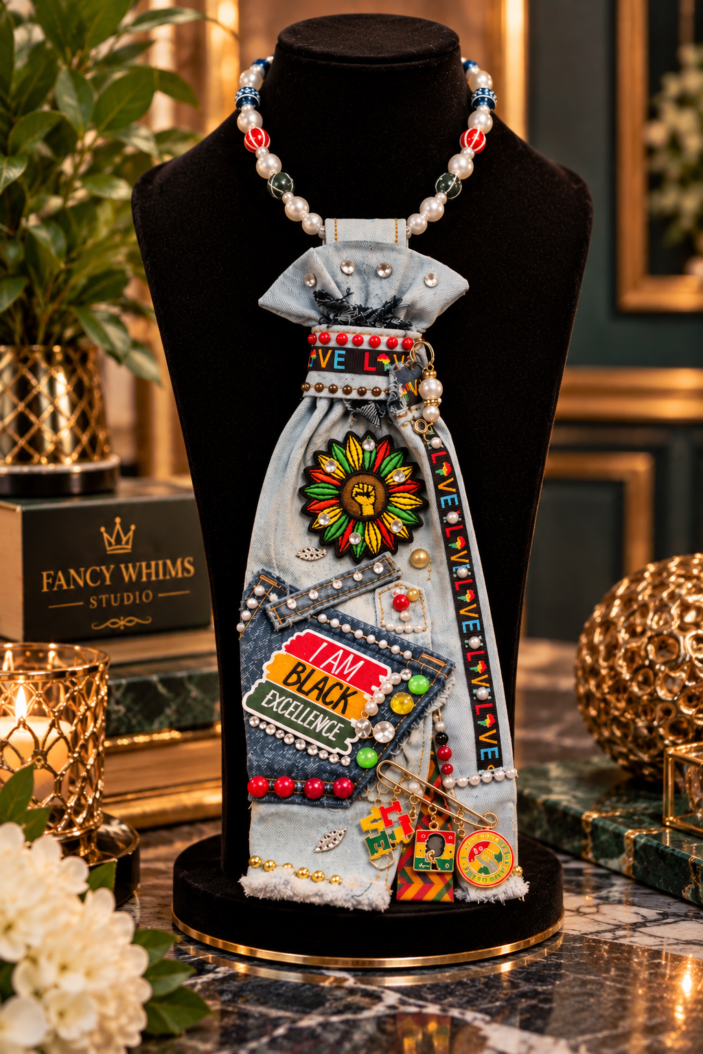 Black Excellence Necklace Tie