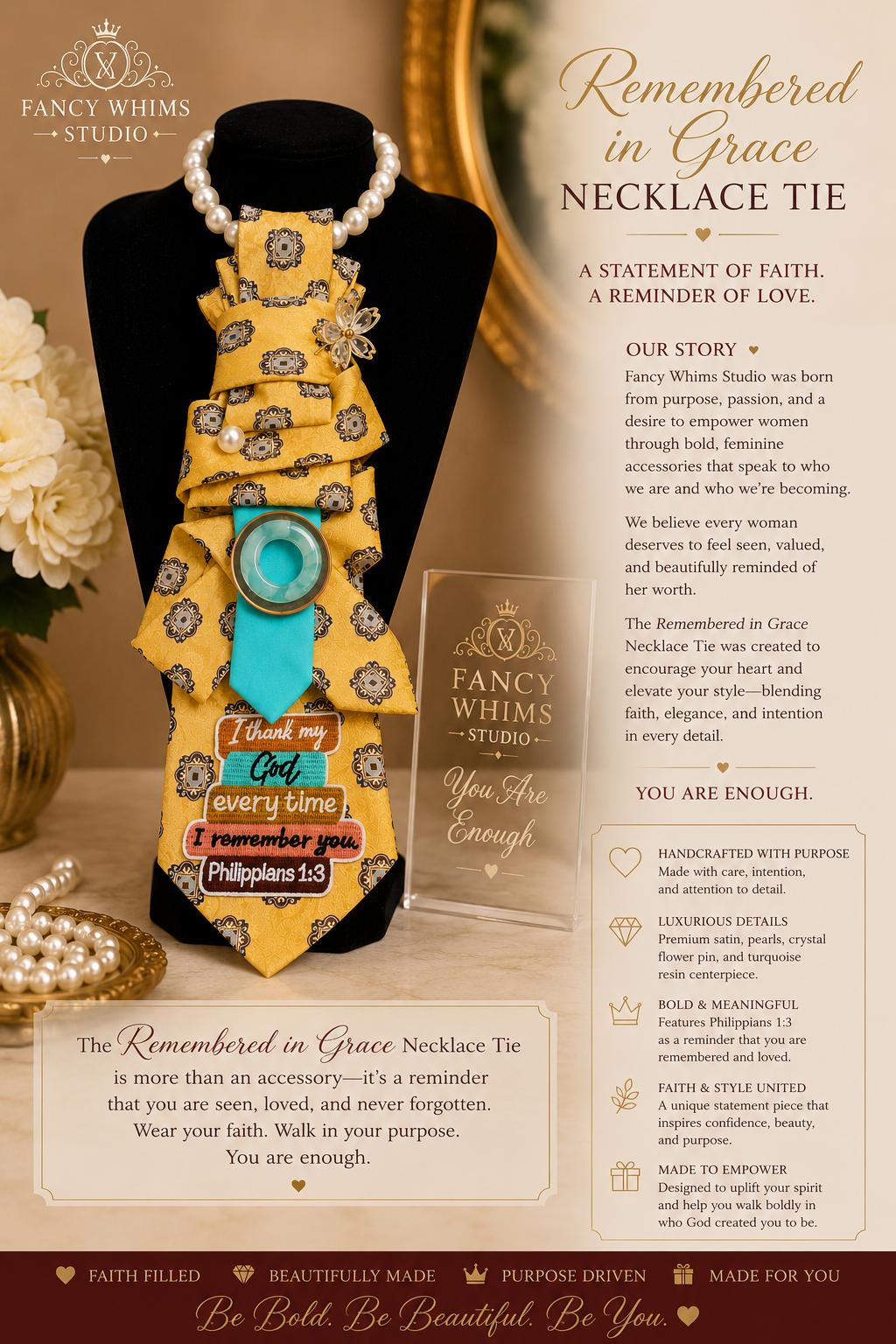 Remembered in Grace Necklace Tie