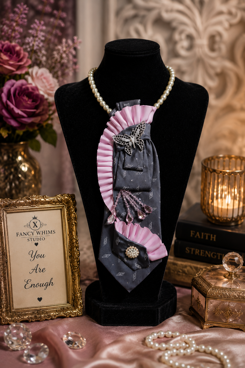 Petals and Pearls Necklace Tie