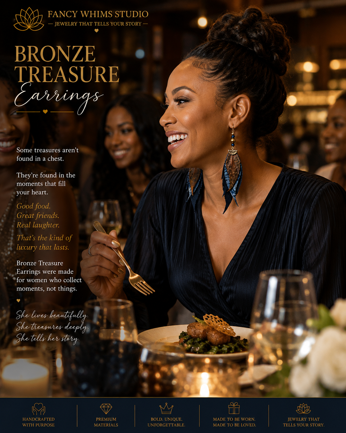 Bronze Treasure Earrings