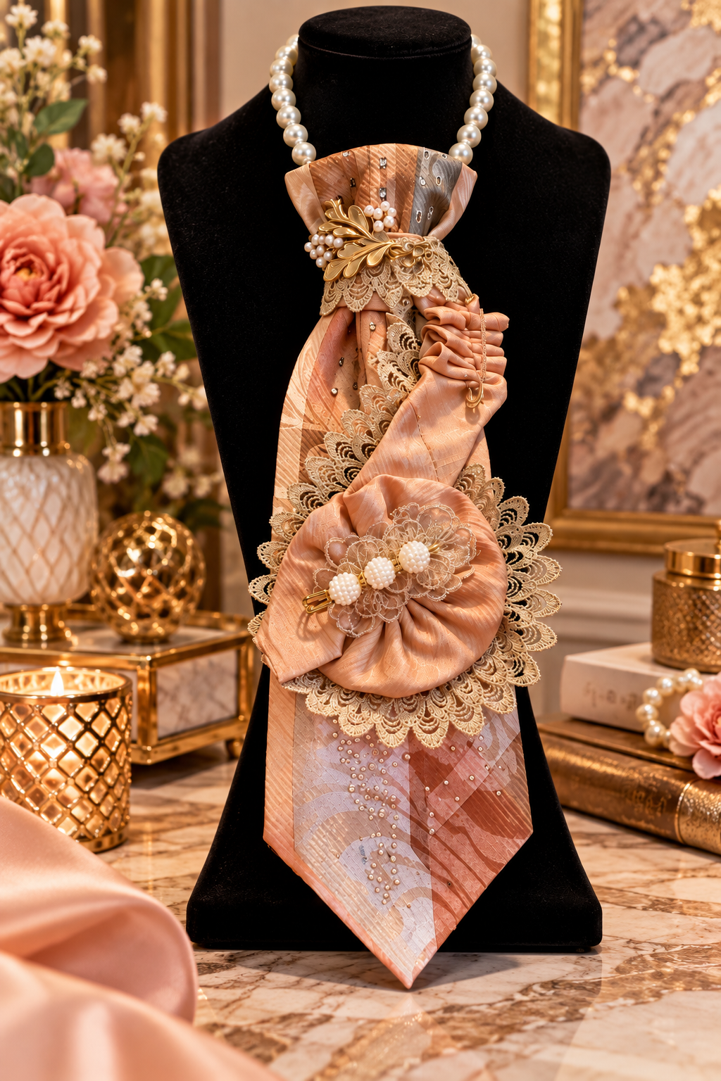 Pearl Blossom Necklace Tie