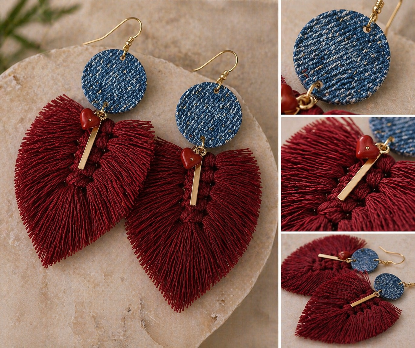 Crimson Heart Earrings